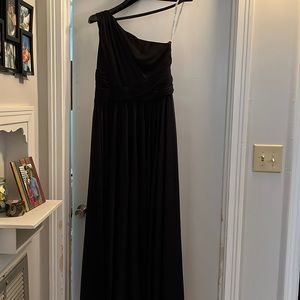 David’s Bridal bridesmaids dress; one shoulder; size 12;could cut to short dress